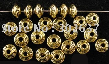 

FREE SHIPPING 600pcs antiqued gold plt tiny bicone spacer beads A725G