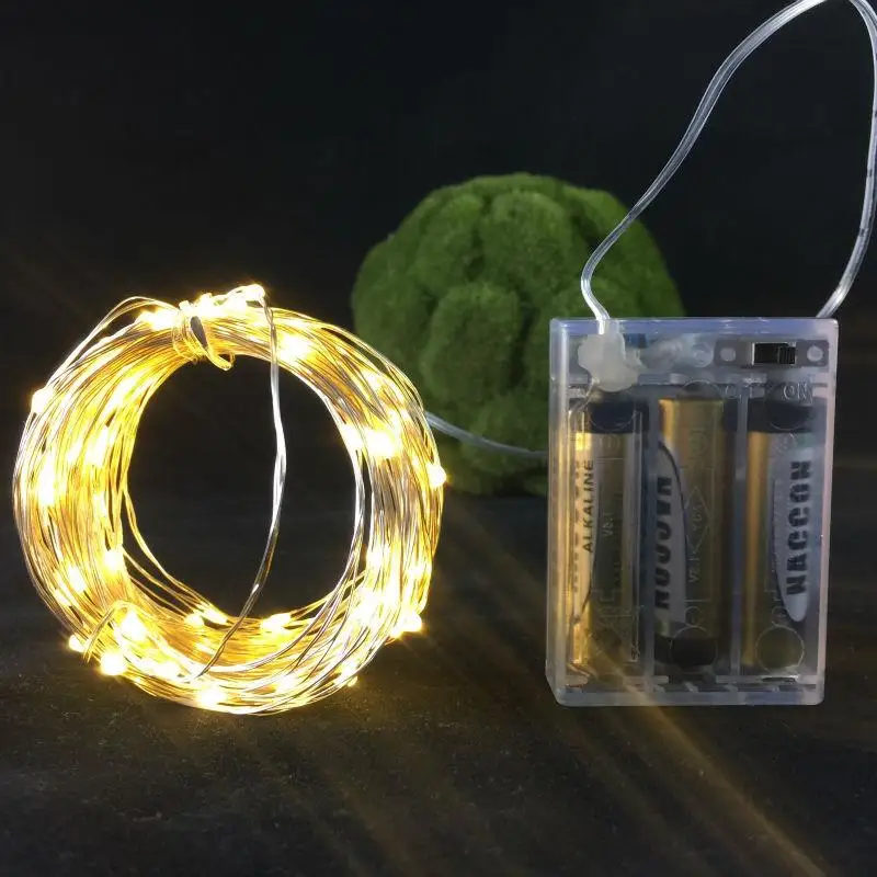 10 Silver wire font b LED b font font b string b font lights waterproof holiday