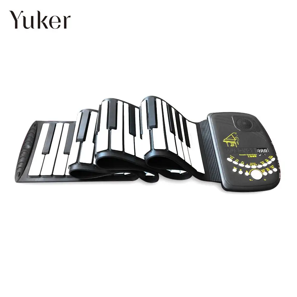 

Electronic Organ Roll Up Piano 88 Key Adult Beginner Flexible Electronic Keyboard Piano with Loud Speaker D88K10