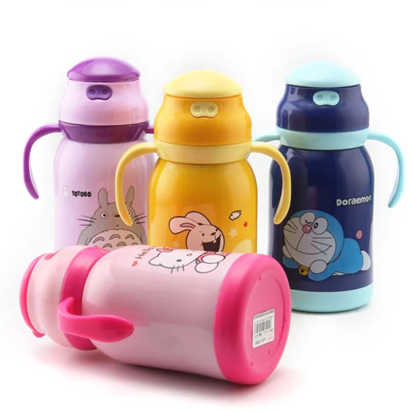Creative Baby Stainless Steel Insulation Cup Bottles Baby Straw Cup
