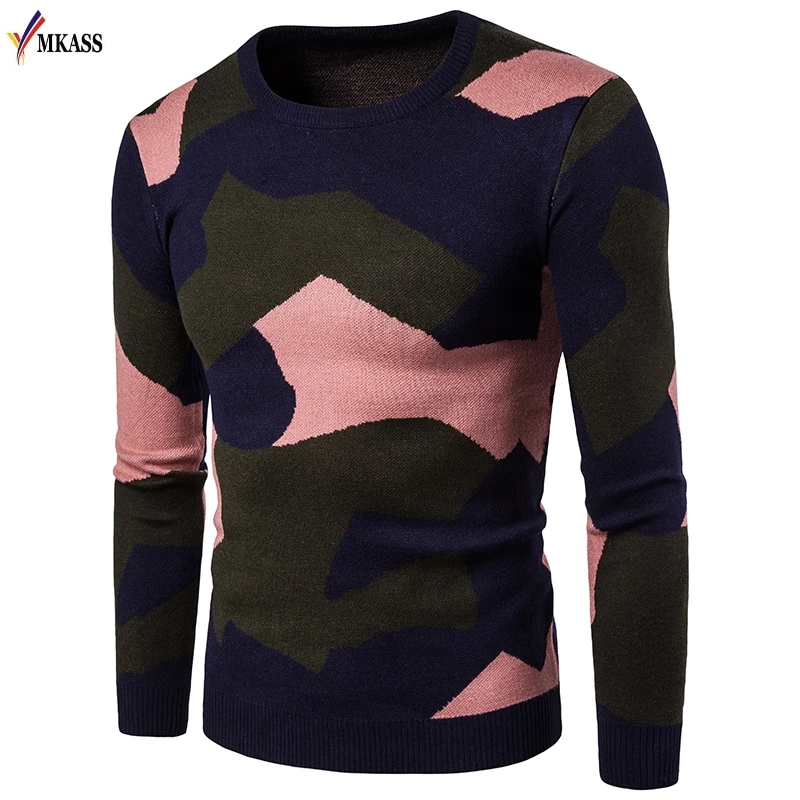 2017 Autumn Winter Men Sweater New pullover Slim Fit Thin Mens Knitted Sweaters Male Curl Hem High Quality Cotton European 2XL