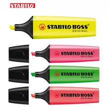 Stabilo Textmarker Boss Original 70 Highlighter Germany Purple/yellow/Pink/Orange/Light Green/Blue/Green/Rose Pink/Red color cute pill style correction tapes green blue deep pink purple yellow 5 pcs