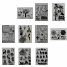 1 шт. различные штампы дизайн очистить резиновый штамп для самодельная открытка украшения скрапбукинга