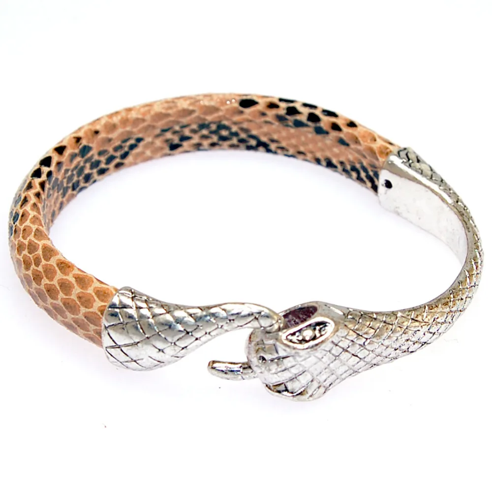Buy Authentic leather snake bangle,unique designed
