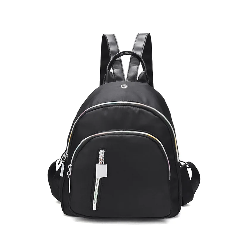 

2018 New Ladies Oxford Cloth Backpack Large Capacity Fashion Simple Nylon Mini Wild Small Solid Colour Backpack