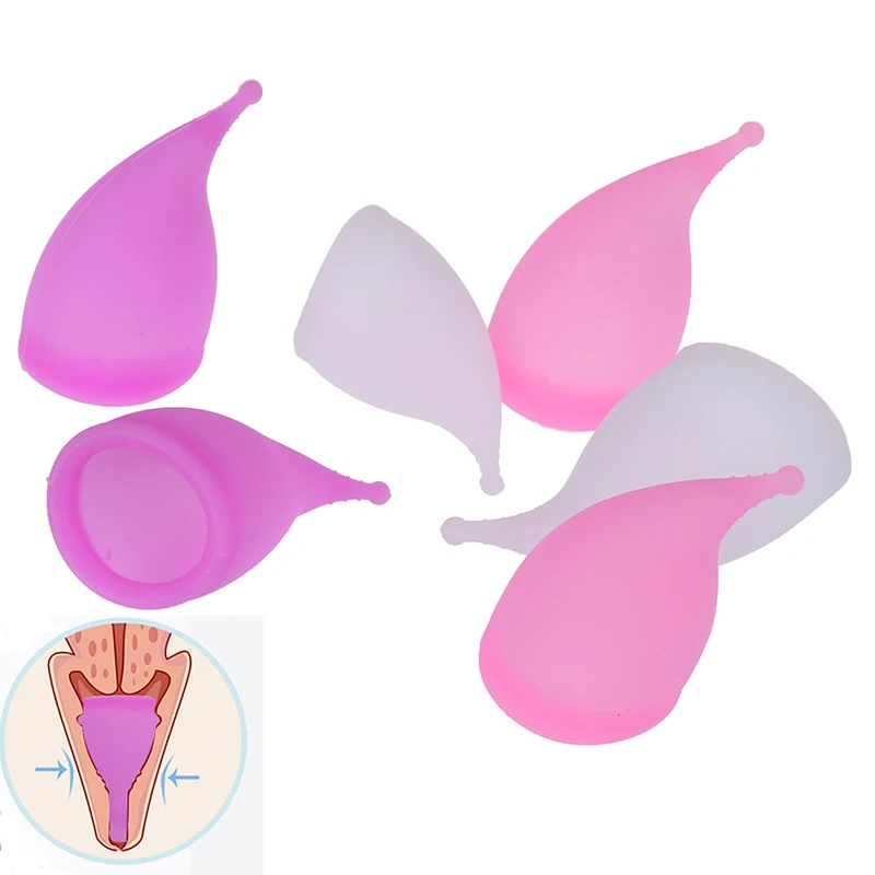 Medical Grade Silicone Menstrual Cup Feminine Hygiene Copa Menstrual Lady Period Cup Coppetta Mestruale Coupe Menstruelle 2 Size