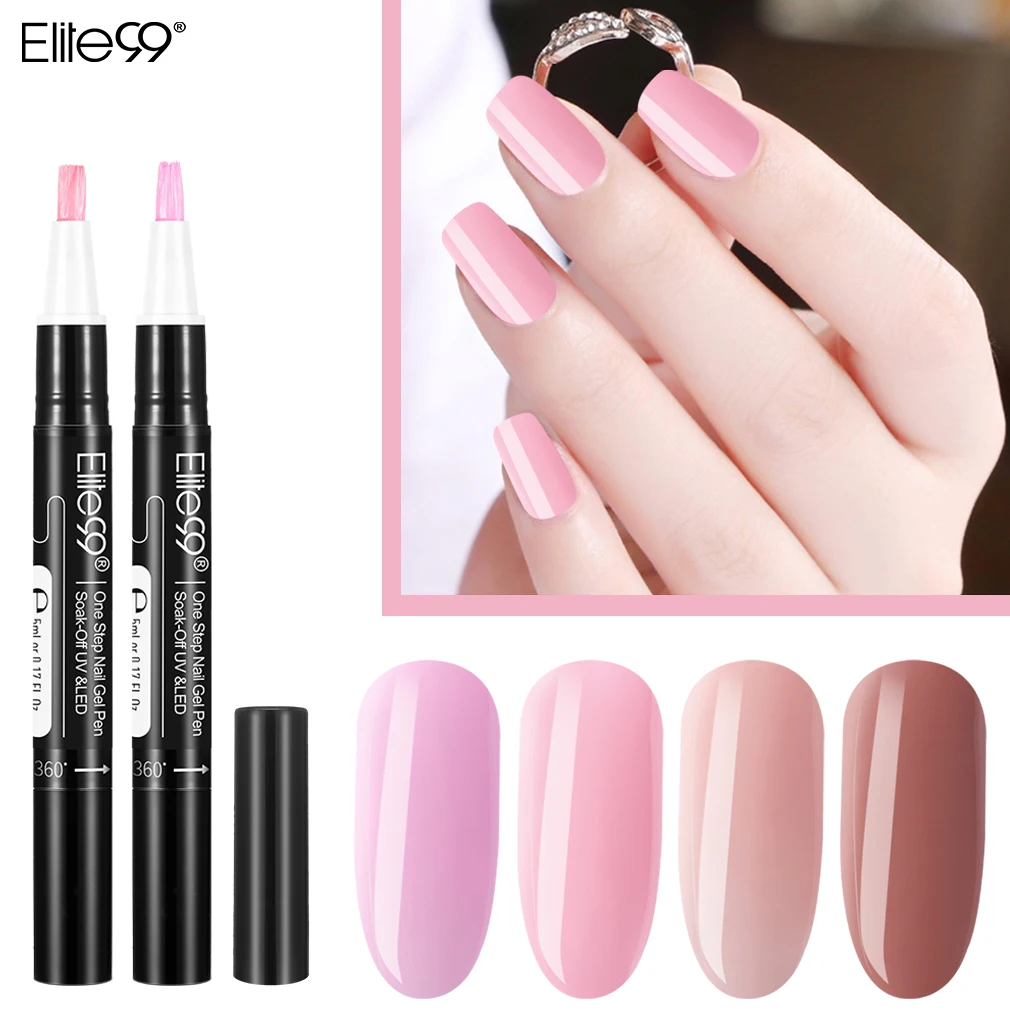 

Elite99 5ML Hand Taking Nail Gel Varnish Pencil One Step UV Gel Nail Pen Soak Off LED Semi permanent 3 In 1 Gel Lacquer Manicure
