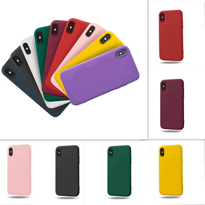 

Original Soft Silicone Case for iPhone 6 S 6S 7 8 Plus 5 5S X 10 XR XS Max 6Plus 6SPlus 7Plus Candy Anti-knock Phone Accessories