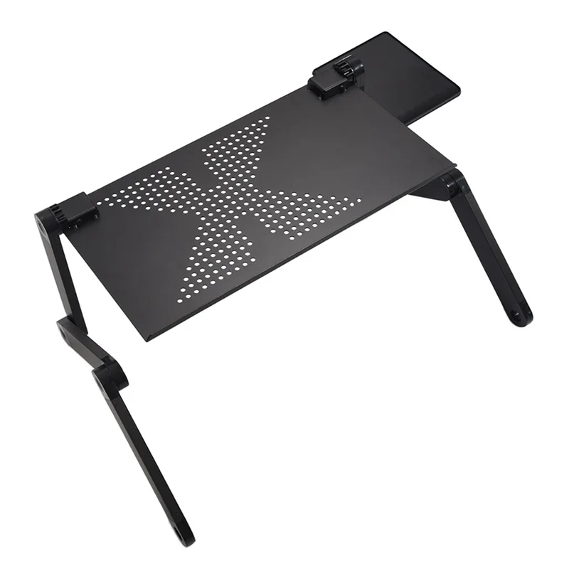 Portable Foldable Adjustable folding Laptop Desk Computer Table Stand Tray For Sofa Bed Black mobile laptop table Multi Function - Цвет: Black