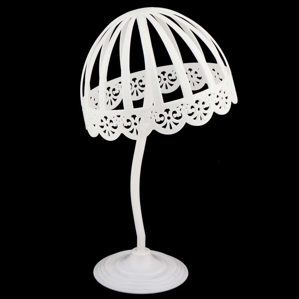 Plastic Hat Sports Cap Storage Drying Display Holder Hair Wigs Rack Stand White