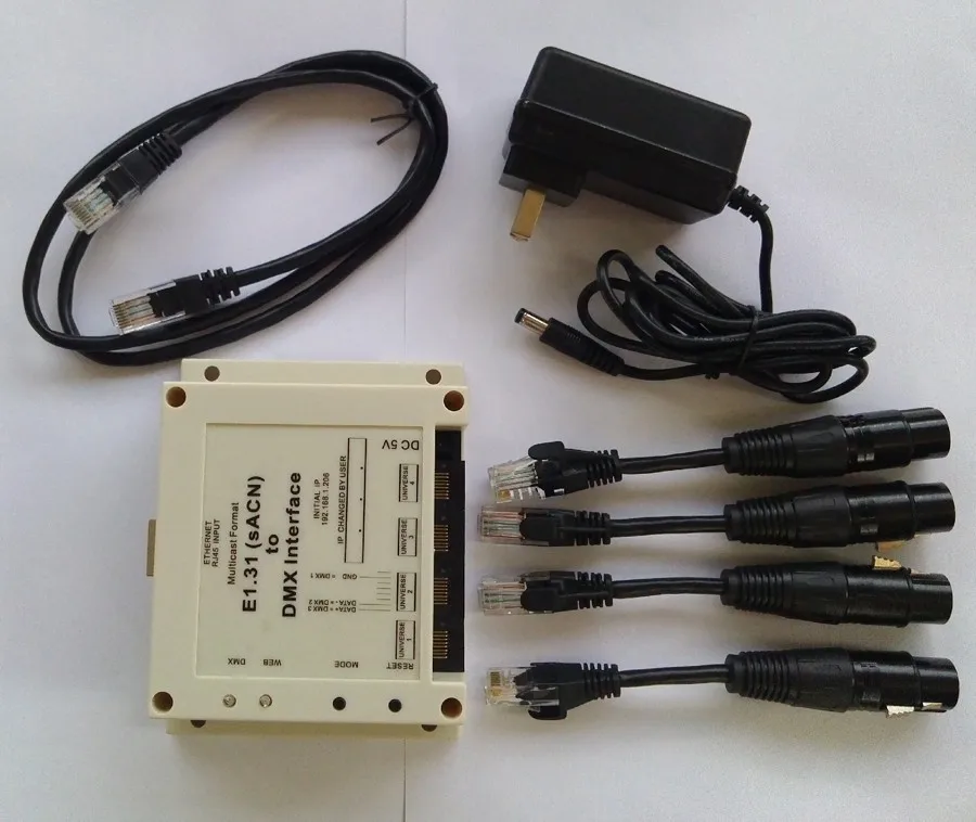 Совместимость с ChamSys MagicQ E1.31 (sACN) интерфейс DMX/Мост 4 DMX512 вселенных выход до 2048 DMX