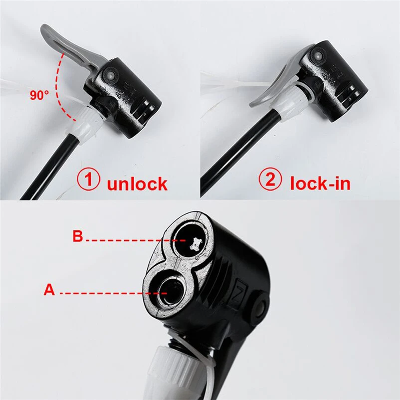 120 Psi High Pressure MTB Bicycle Pump Portable Pump With Pressure Gauge Accessories MTB Road Bike Pump Cycling Pump #FS#4JU31 (6)