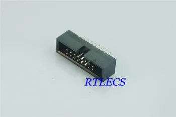 

20Pcs 0.050" 1.27 mm 2x8 Pin 16 Positions IDC Male Box Header Dual Row Through Hole Shrouded Rows Space 1.27mm for IDC Socket