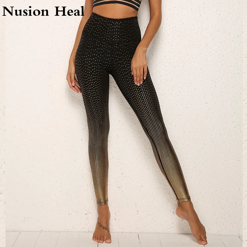 

Printed Yoga Leggings Slim Fitness Women Sexy Black Mesh Yoga Pants Gym Running Tight High Waist Fitness Gym Leggings Workout