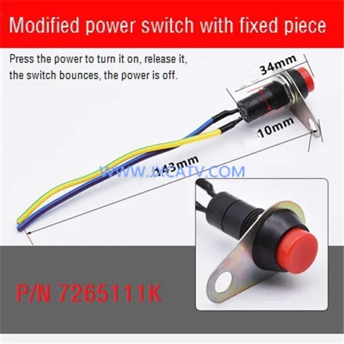 Motorcycle electric bicycle conversion switch Double flash switch Power