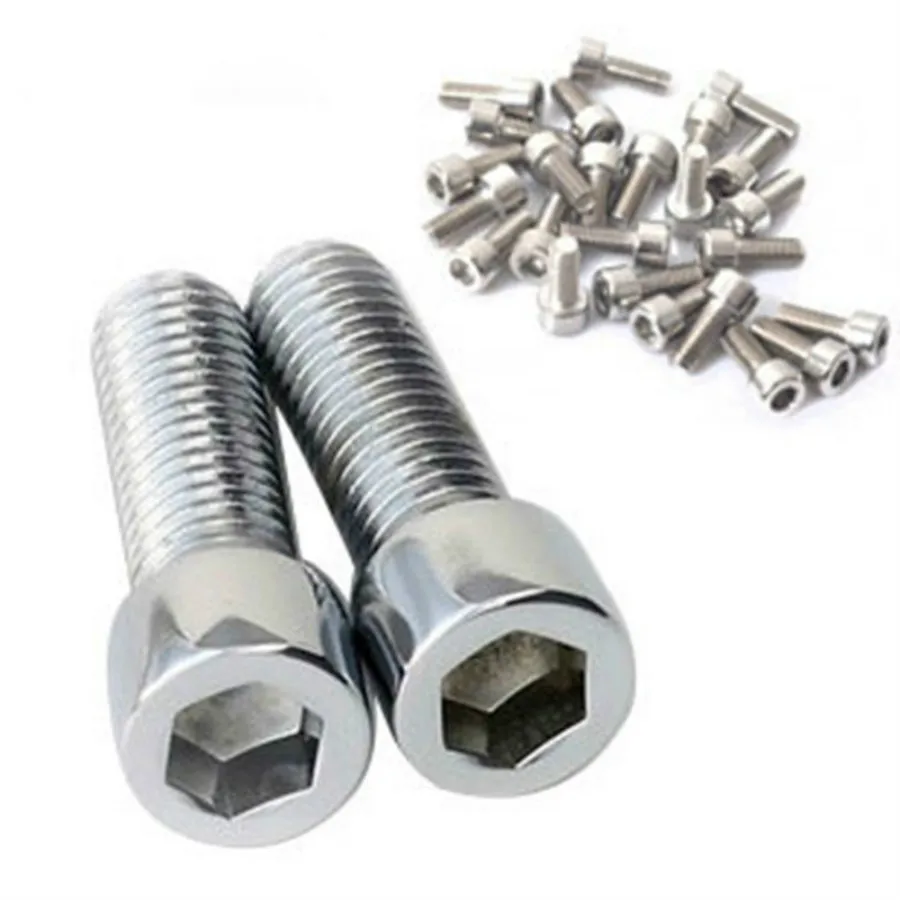 6pcs/bag Bike Water Bottle Cage Bolts M5 Hex Socket Tapping Screw for