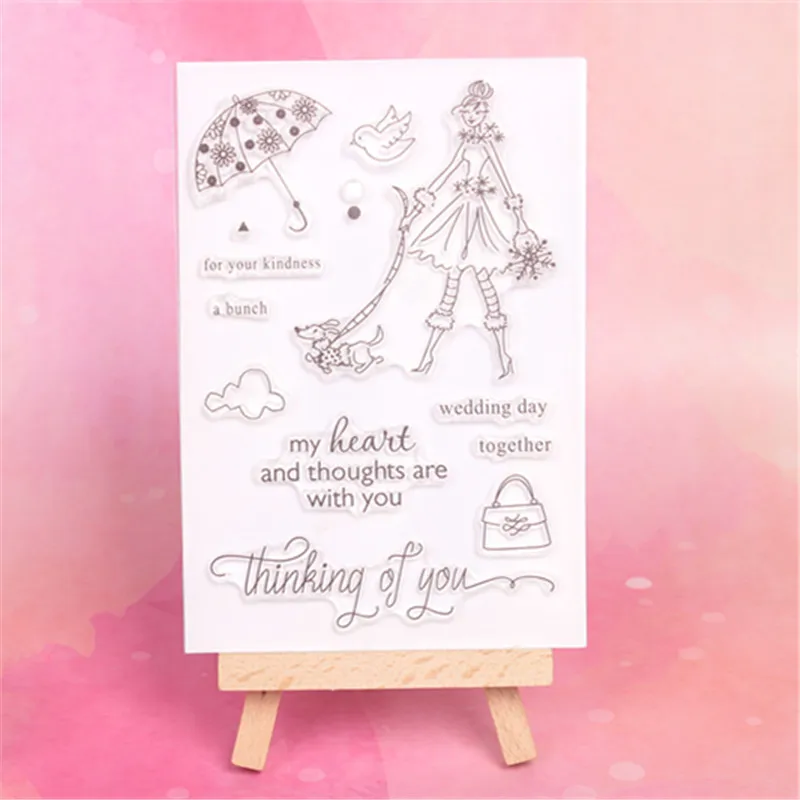 

Wedding day Transparent Clear Silicone Stamp/Seal for DIY scrapbooking/photo album Decorative clear stamp