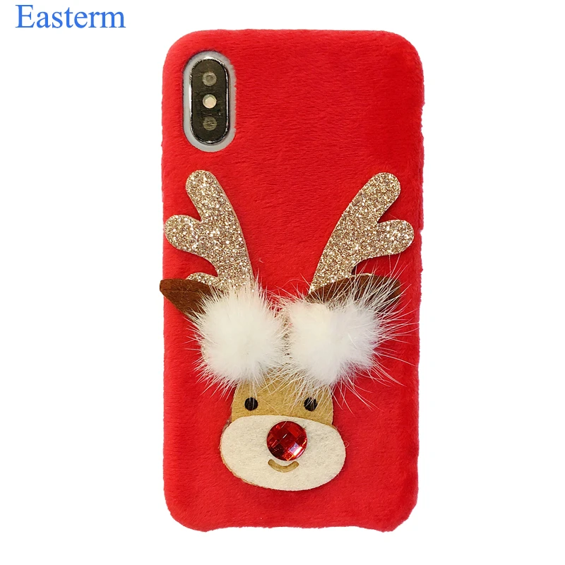 

Easterm X Cases New Year Christmas Warm Winter Phone Case For iPhone X XS 6 6S Plus 7 8P XR XS MAX Cell Phone Cover