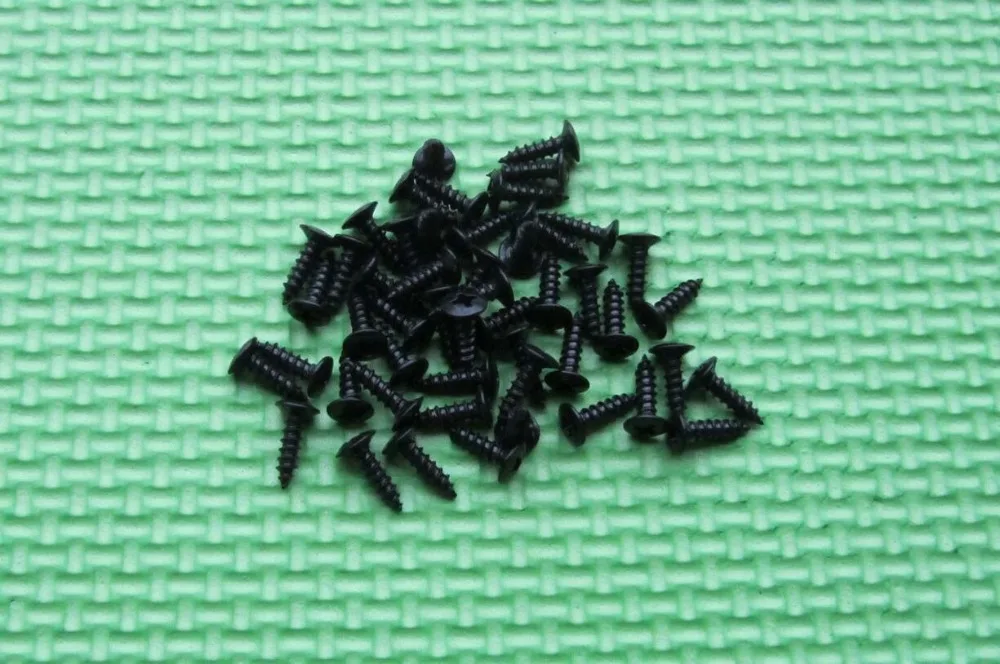 

100 Black Guitar Bass Pickguard Screws Scratch Plate Screws