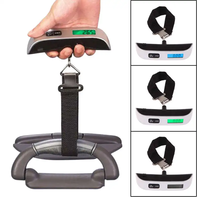 

Luggage Scale Electronic Digital Scale Portable Suitcase Travel Bag Hanging Scales Balance Weight Thermometer LCD Display