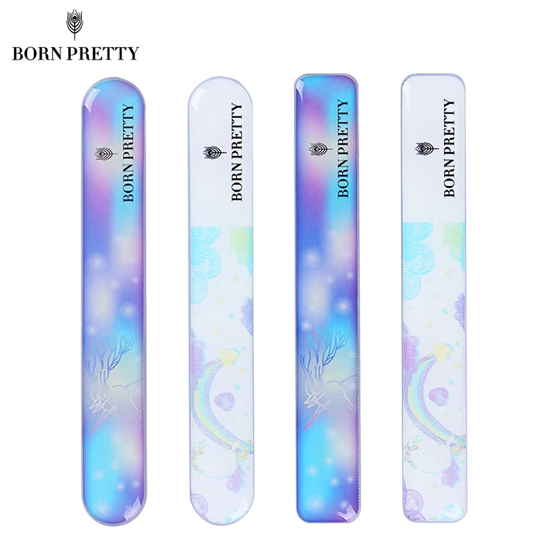  BORN PRETTY Gradient Nano Glass File Nail Buffer Cleanable Shiny Grinding Buffer Manicure Nail Art 