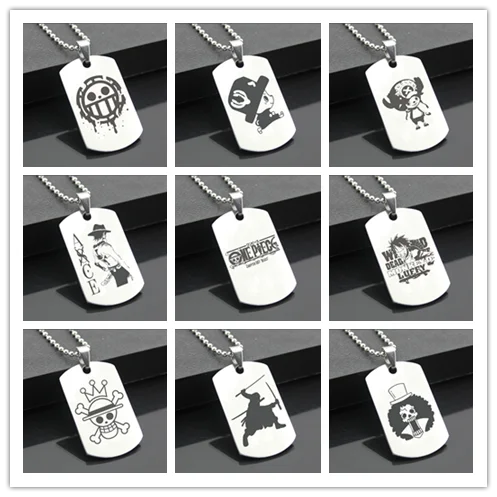 

Perfect JL ONE PIECE B Western Style Army card Personalized Diy Letters Pendant Steel Necklace personality Gifts HZW02