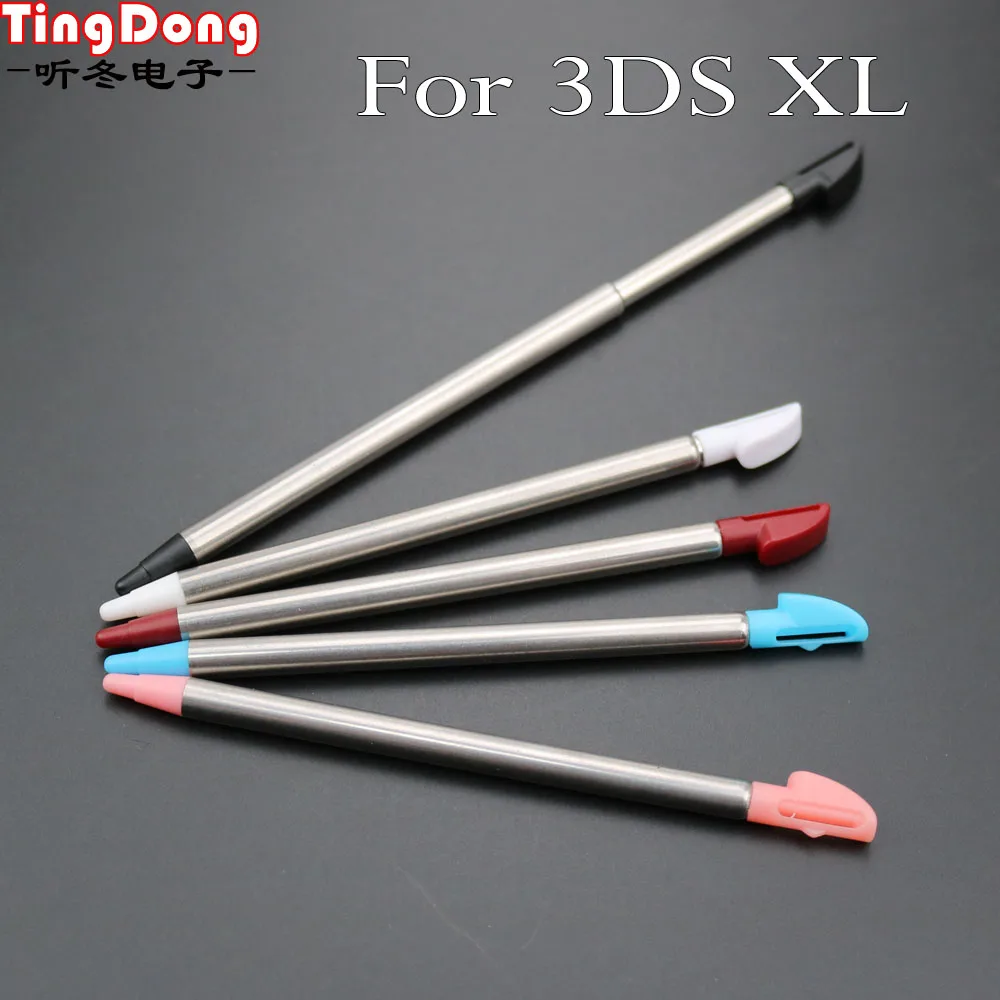 Caneta de Tela de Toque Retrátil para Nintendo Tingdong Metal Stylus 3 Dsll 3ds ll xl Console 100 Pçs