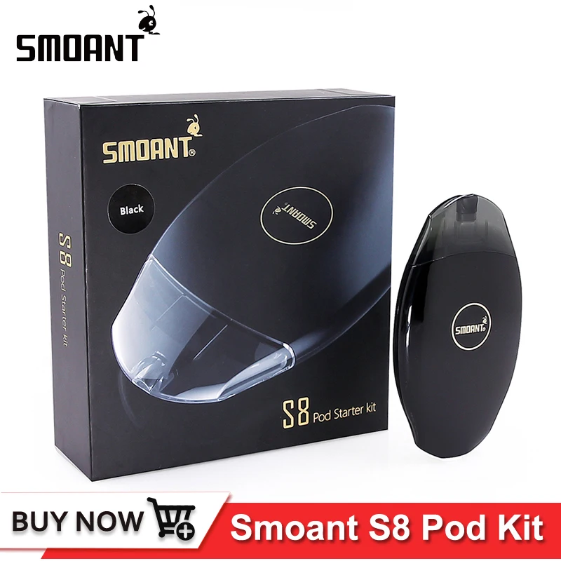 

Original Smoant S8 Pod Starter Kit 370mAh Battery 2ml Cartridge 1.3ohm Coil oil bottle Pocket Electronic Cigarette Kit