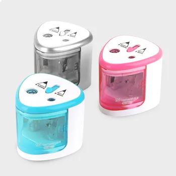 

Tenwin Mechanical Electric Double Pencils Sharpeners Plastic School Pencil Sharpener For Kids Kawaii Stationery School Supplies