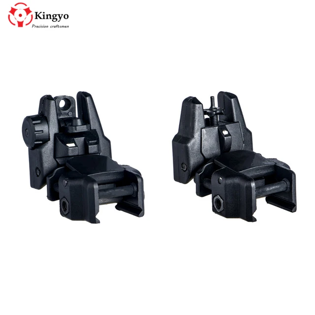 

2Pcs 20MM Rail Gen Tactical Folding Front/Rear Flip Backup Sights Set Hunting Accessories black