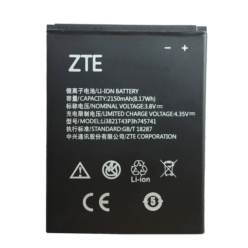 3 8 V 2150mAh Li3821T43P3h745741 для ZTE Blade L5 Plus T520 SS C370 L0510 батарея | Мобильные телефоны и