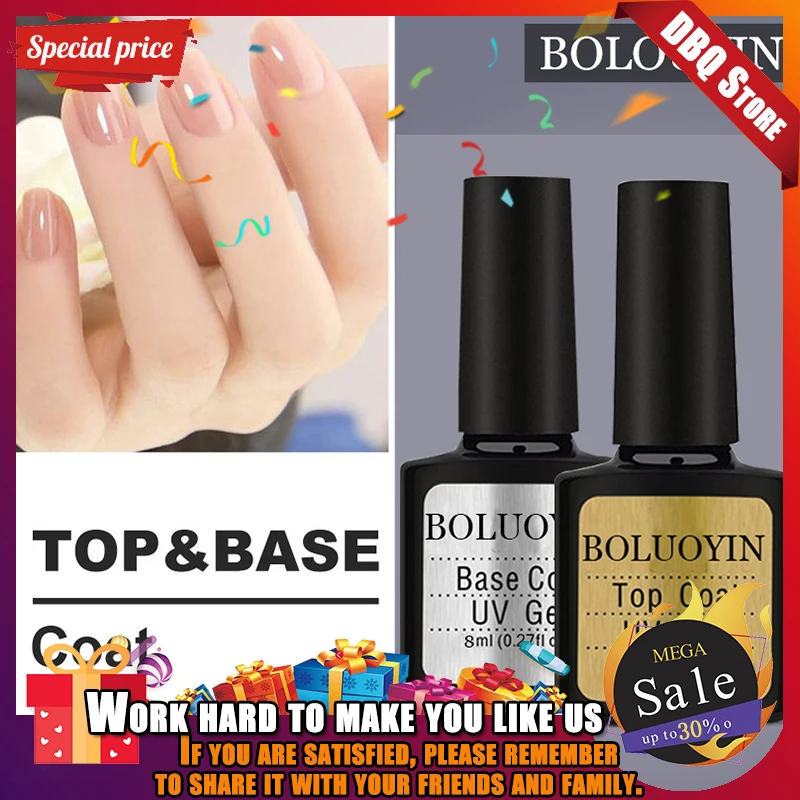 

Base Top Coat UV Nail Gel Lacquer Transparent Colors Gel Nail Polish Primer Semi-permanent Hybrid Gel Varnish Nails Art