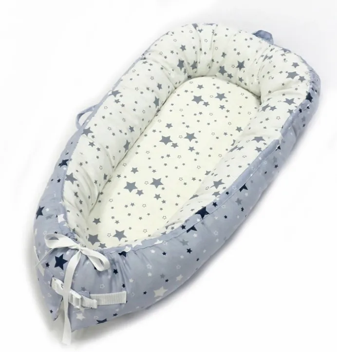 Детская кроватка IMBABY, детская кроватка для сна, раскладушка для сна, детская кровать для путешествий с бампером, разборная детская кроватка - Цвет: as seen chat