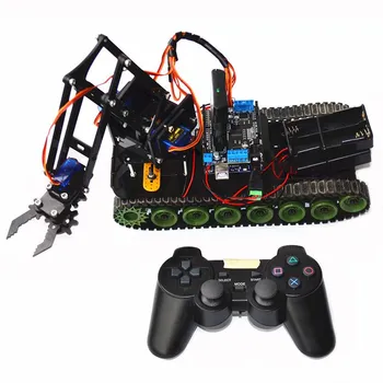 

Remote Control Robot Tank Toys RC Robot Chassis Kit With Servo PS2 Mearm RC Toys Gift