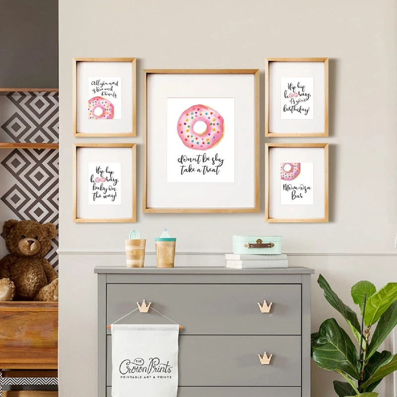 Donut Canvas Print Birthday Party Decor