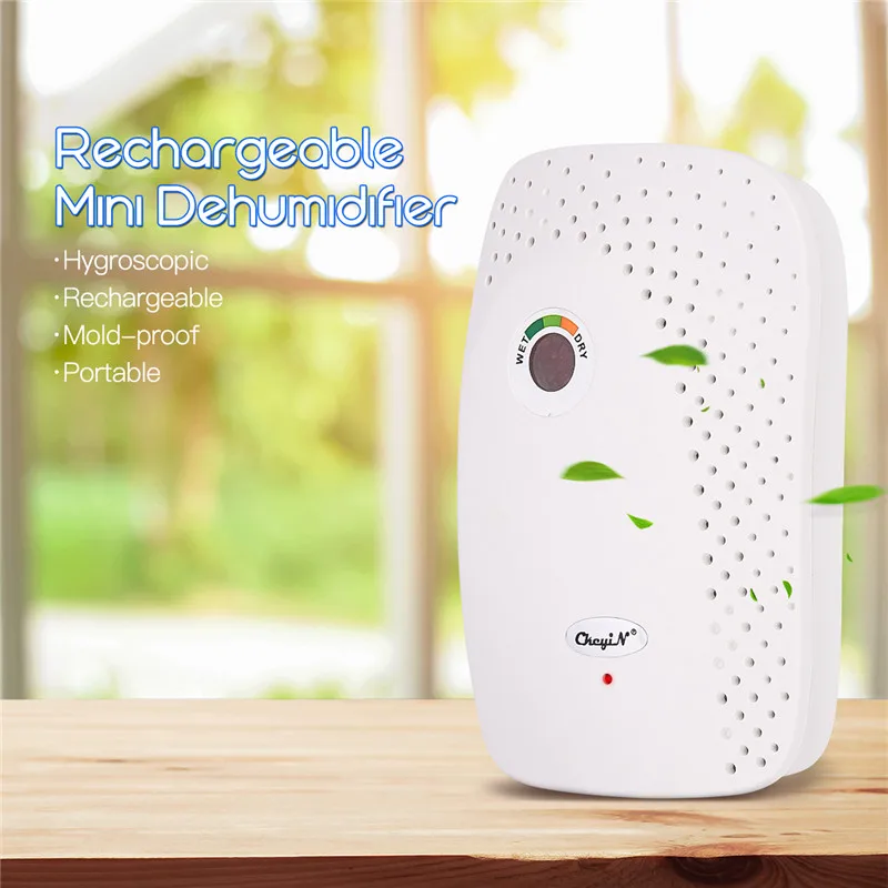 Mini Dehumidifier For Home Office Portable Desiccant Reusable Moisture Absorbing Air Dryer With LED Indicator Air Dehumidifiers