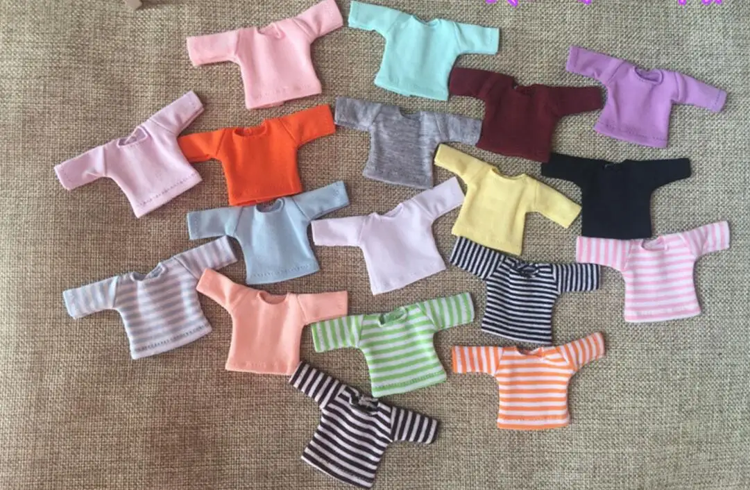 

Clothes Long sleeve t-shirt for Obitsu11 OB11 1/12 doll kawaii Long sleeve t-shirt clothes available for cu-poche OB11 doll