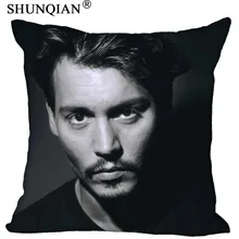 Изготовленный на заказ Чехол для наволочки с рисунком "Johnny Depp 01" квадратная Подушка на молнии(с двух сторон) напечатайте ваши фотографии классные наволочки для подушек