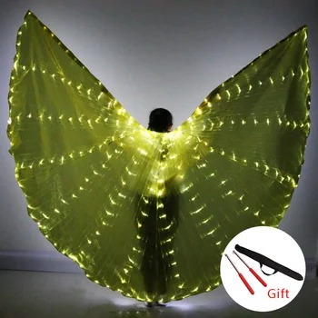 

Belly Dance LED Isis Wings Colorful Popular Stage Performance Props Belly Dancing LED Wings Props With Stick