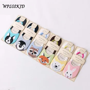 

[WPLOIKJD] Creative Novel Socks Cartoon Animal Bear Bunny Penguin Funny Cardin Fashion Harajuku Socks Cute Invisible Socks