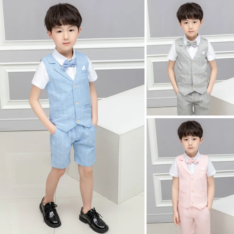 

2019 summer boy suit shorts baby virgin suit costumes Fashion boy clothes Cotton kids clothes Regular baby suits ALI 293