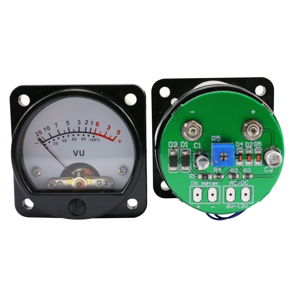  GHXAMP VU Meter Tube Amplifier 45mm Pointer LED Level Meter with Backlight for 3W-50W Audio Amplifi