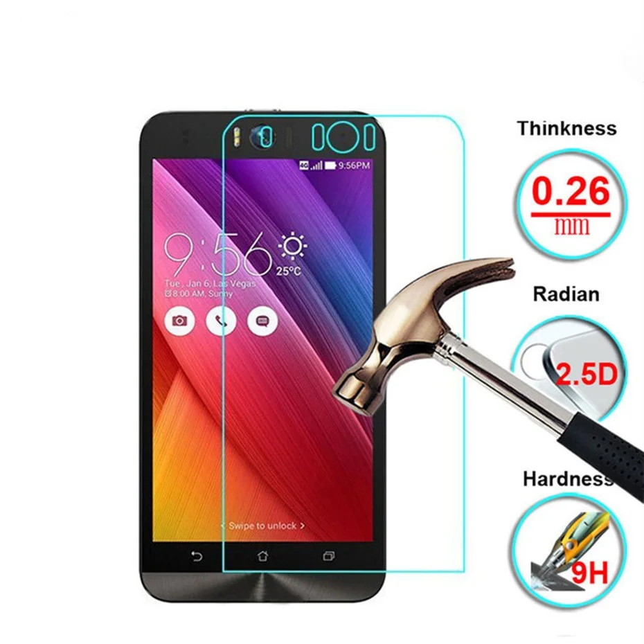 

lot For Asus Selfie ZD551KL Z00UD Tempered Glass For Asus zenfone Selfie ZD 551KLScreen Protector Protective Film