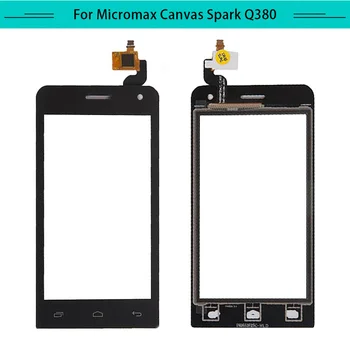 

20pcs/lot Touch for Micromax Canvas Spark Q380 Touch Screen Glass Digitizer Touch Panel Replacement Free Shipping