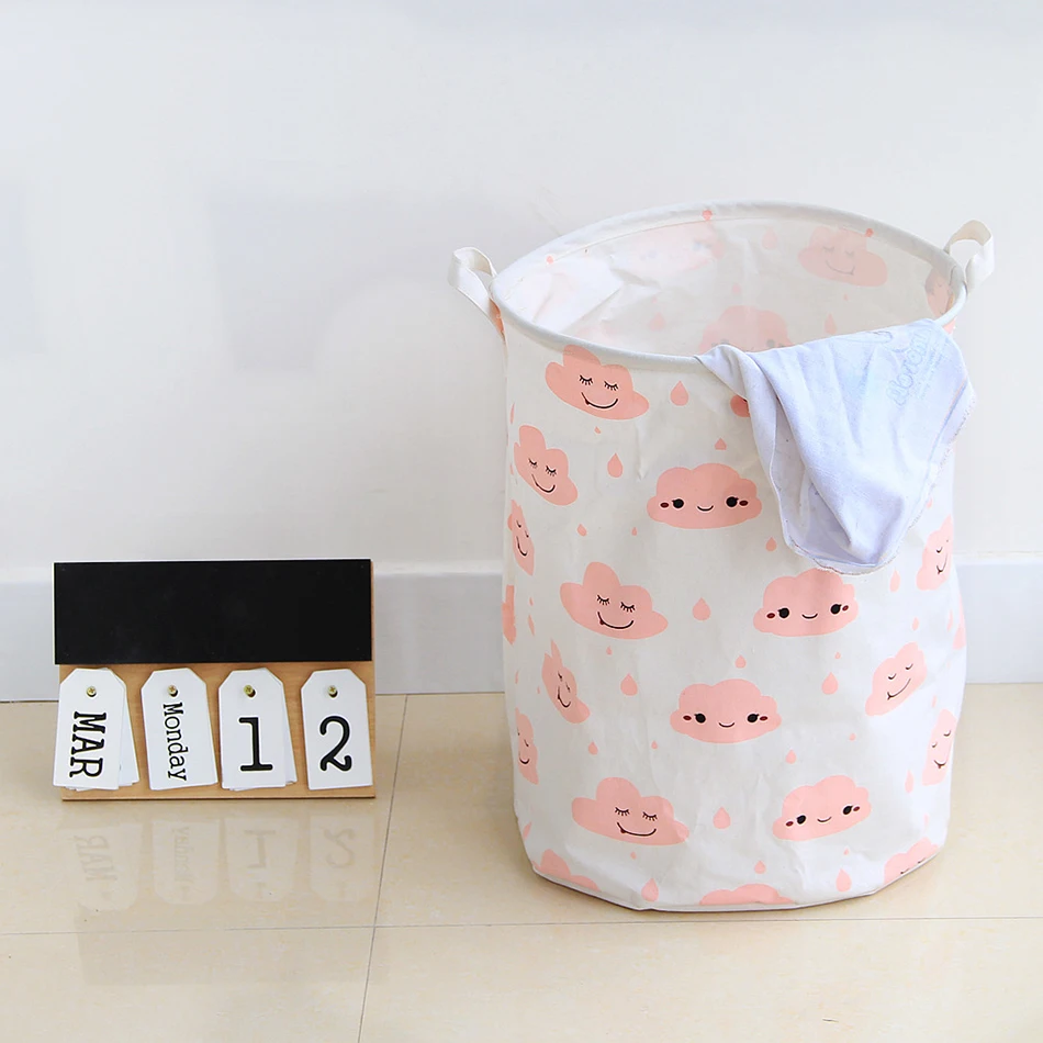 0085MICCK Simple Waterproof Laundry Baskets Kids Toy Creative Storage Basket Home Decoration Driety Clothes Sundries Organizer Box