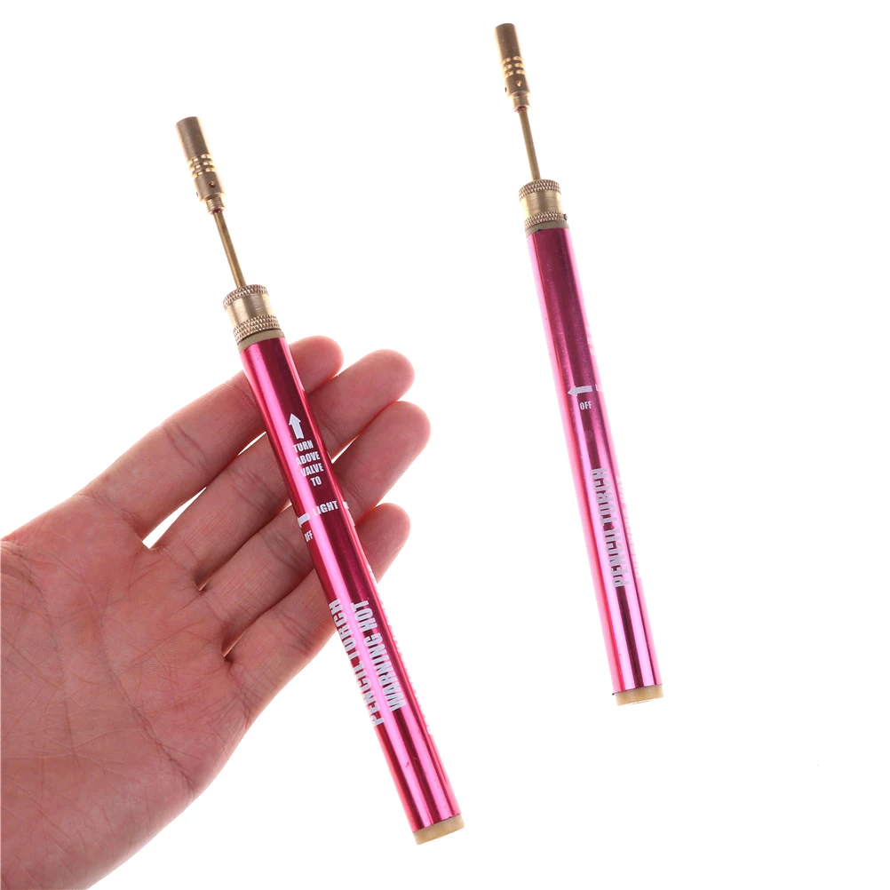 Pink Color Mini Gas Blow Torch Gun Soldering Solder Iron Cordless Welding Pen Burner Welding Tool High Quality