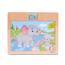 Мультяшные животные, дорожные головоломки, игрушки, деревянная доска, игрушки для детей, когнитивное развитие, раннее образование, головоломки, игрушки, подарки для мальчиков