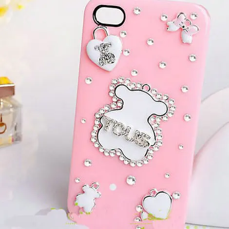 

5pcs/lot Lovely Fashion Bear+ love shape+bowknot with Rhinestone Jewelery Crystal metal mix size 5 sets one lot