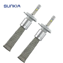 2 шт./компл. R3 автомобиля светодиодный фар Conversion Kit Высокое Мощность 80 Вт H4/9003/HB2 Hi/короче спереди и длиннее сзади) фары дальнего и ближнего света для укладки волос 9600LM 6000K