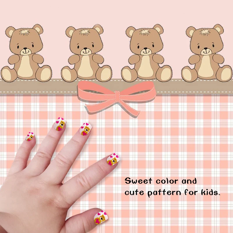 kids fake nails-C38-4